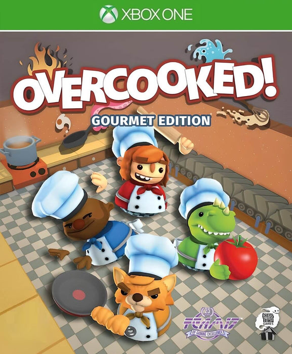 Cover art from Overcooked: Gourmet Edition for Default Title, featuring charming chef characters in a chaotic kitchen setting. Get your Overcooked Default Title CD Key now at RushGame.co for instant digital delivery.