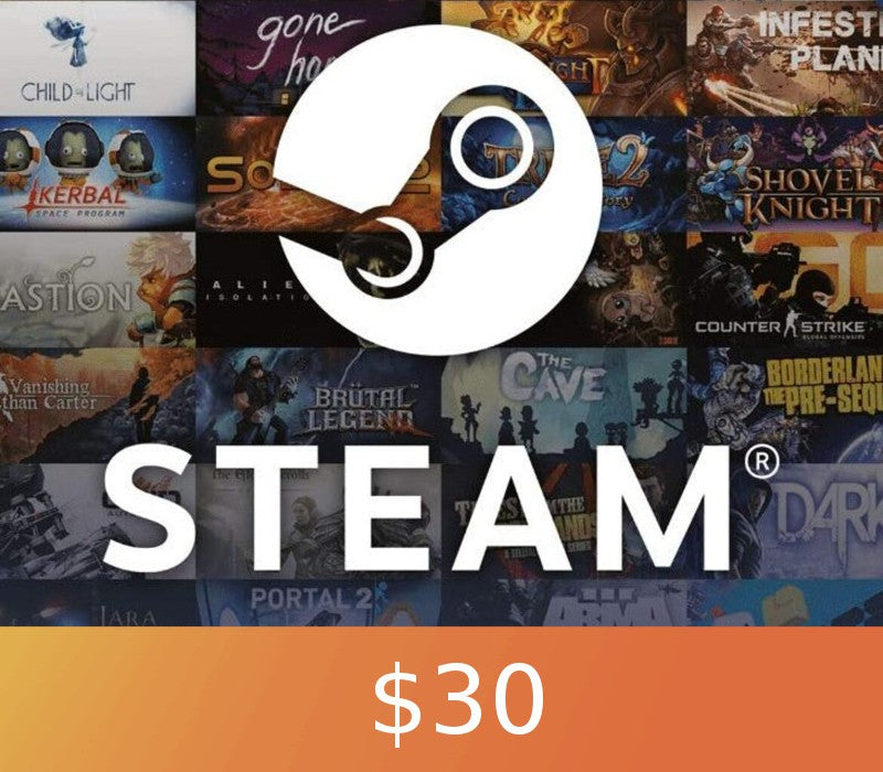 Steam Gift Card $30 US Activation Code