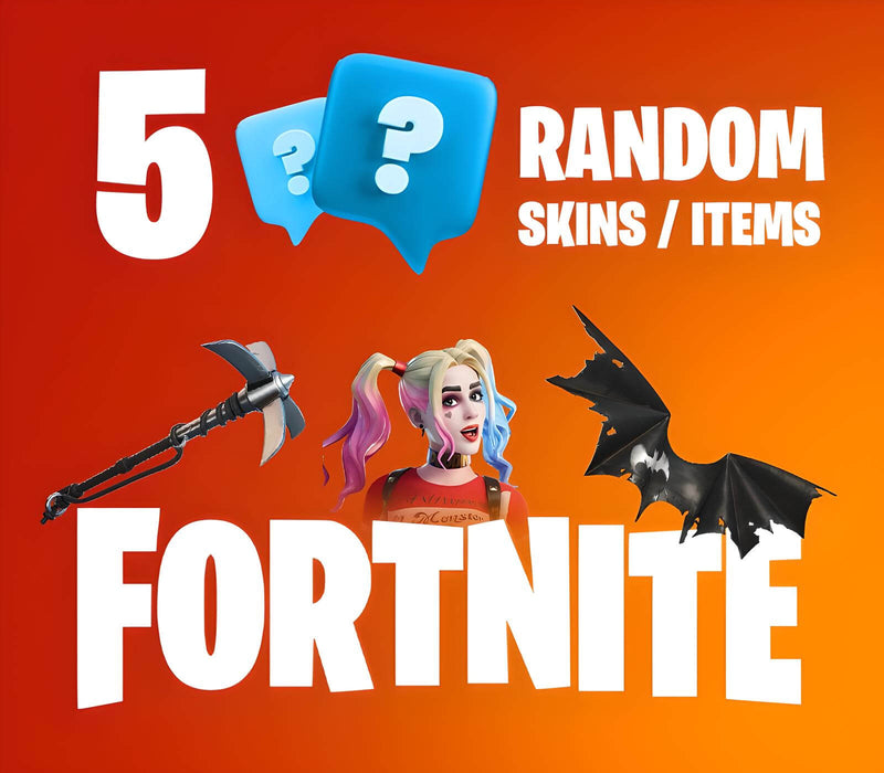 5 Random Fortnite Skins/Items Epic Games CD Key – Unlock five exclusive Fortnite cosmetics, including legendary skins, emotes, and pickaxes. Purchase now at RushGame.co for instant delivery and boost your collection.