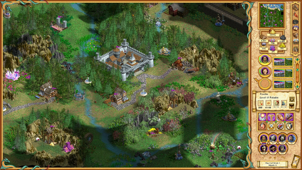 Heroes of Might and Magic IV Complete Edition - Vibrant settlement in the kingdom