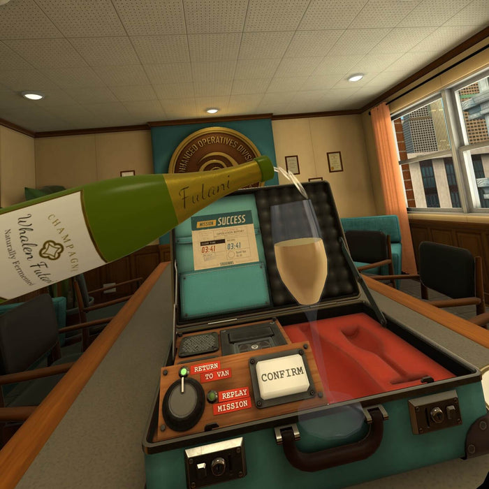 I Expect You To Die 2 steam screenshot - champagne and the case 