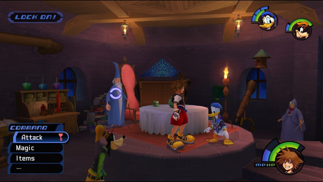 Kingdom Hearts 1.5 + 2.5 HD ReMIX - Goofy and Donald in a magical chamber