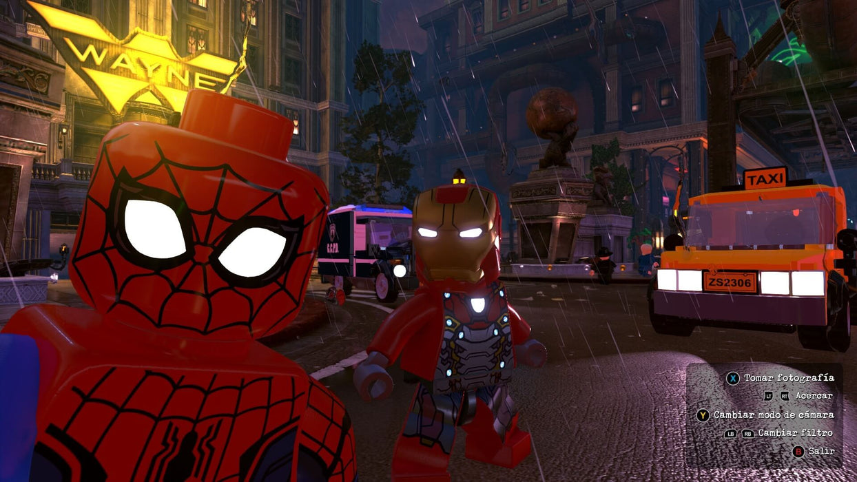 LEGO DC Super-Villains Deluxe Edition xbox key - spiderman and ironman gameplay screenshot 