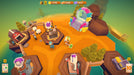 A vibrant scene in My Little Universe showing a character in a spacesuit mining resources on a floating island. Surrounding the character are various structures and colorful trees, with a glowing portal in the background. Perfect for fans of world-building and resource management gameplay. Get the game key at RushGame.co