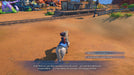 Player riding a horse through the desert town of Sandrock in My Time at Sandrock PC Steam – capturing the open world exploration and decision-making gameplay. Purchase My Time at Sandrock game keys from RushGame.co