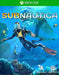 Official game cover for Subnautica Xbox One, featuring a diver exploring the ocean depths with futuristic gear. Buy your Subnautica Xbox One Key instantly at RushGame.co.