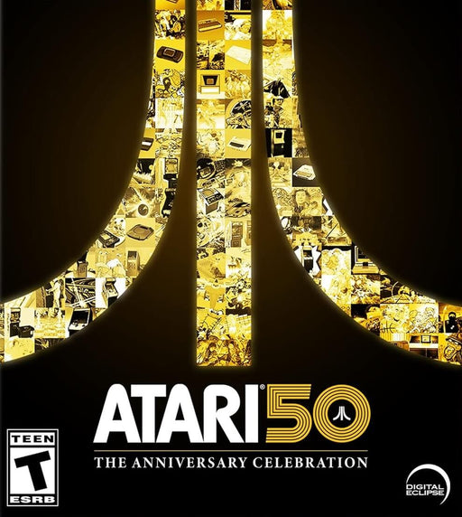 cover for Atari 50: The Anniversary Celebration on PC Steam, featuring the iconic Atari logo and classic game images. Buy your digital CD key now at RushGame.co