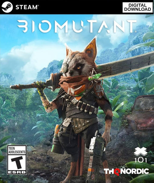 Biomutant Steam cover art features the game’s hero, armed and ready to battle. Explore an evolving world in this action RPG. Buy your digital key from RushGame.co