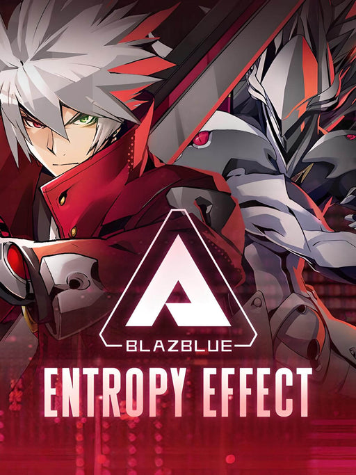 cover art for BlazBlue: Entropy Effect on PC (Steam), featuring dynamic anime-style characters in a cyber-futuristic setting. Get your digital game key instantly at RushGame.co