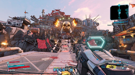 Borderlands 3 gameplay â Carnivora entrance
"First-person perspective in Borderlands 3, approaching the massive Carnivora arena entrance with a flaming skull and battle-ready weapon. Explore this chaotic wasteland and get your digital copy at RushGame.co!