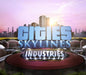 Cover art for Cities: Skylines - Industries DLC, featuring an industrial cityscape with towering factories and smoke stacks. Get your Cities: Skylines - Industries DLC PC Steam CD Key at RushGame.co for instant digital delivery