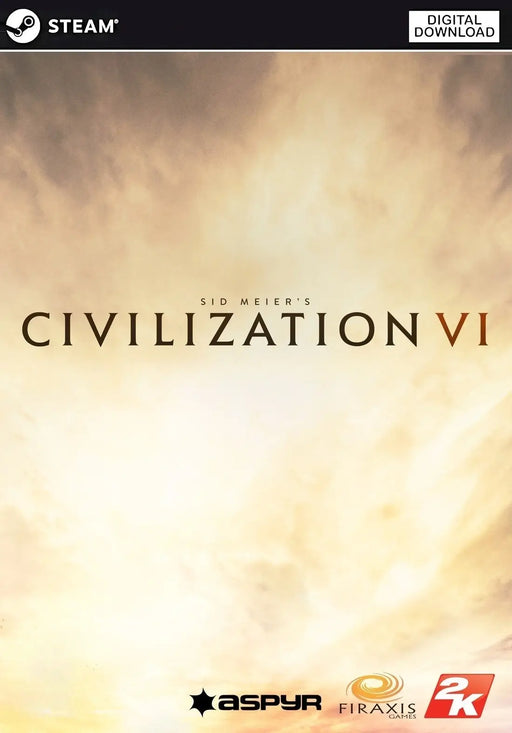 Civilization VI Steam Key (US) cover art showing the iconic minimalist design. Get your Civilization 6 Steam Key instantly at RushGame.co for the best price and fast delivery