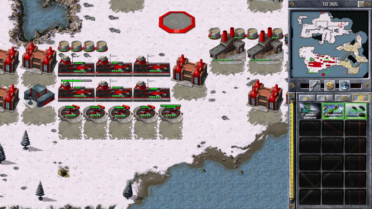 Command & Conquer Remastered Collection – Soviet base in winter landscape – A Soviet military base expands in a snowy battlefield, with upgraded buildings, units, and fortifications in Command & Conquer Remastered Collection. Experience the remastered strategy classic and buy your game code at RushGame.co for instant digital delivery