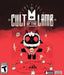 The cover art for Cult of the Lamb on PC Steam. Features the lamb protagonist in a ritualistic pose surrounded by candles and mystical symbols, with the game's title in bold, gothic typography. Buy your Cult of the Lamb Steam key now at RushGame.co