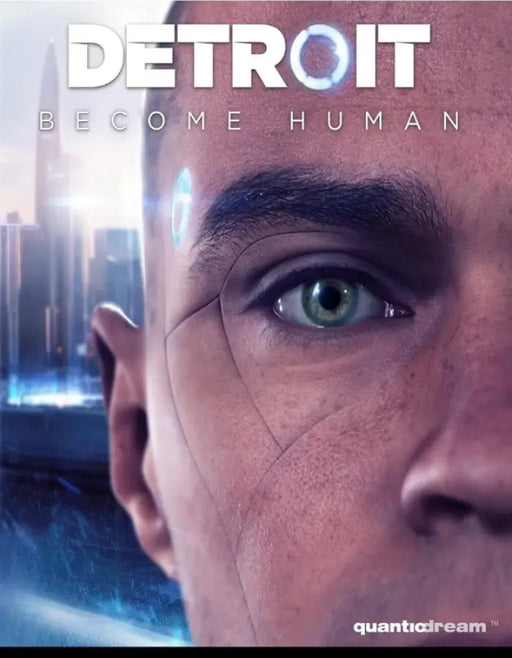 Cover Image - Detroit: Become Human (PC Steam CD Key)
Cover art of Detroit: Become Human for PC Steam, featuring a close-up of an android's face with a glowing LED on its temple, symbolizing its artificial intelligence. The futuristic skyline of Detroit is blurred in the background. Available at RushGame.co
