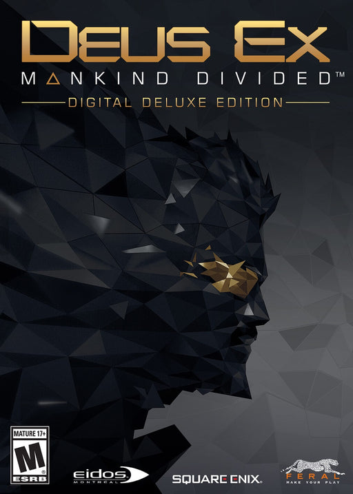 Deus Ex: Mankind Divided - Digital Deluxe Edition PC GOG CD Key Cover
Official cover art for Deus Ex: Mankind Divided - Digital Deluxe Edition on PC, featuring a polygonal, futuristic depiction of Adam Jensen with golden augmentations. Buy your Deus Ex GOG CD key at RushGame.co for instant digital delivery