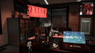 Gameplay screenshot from Deus Ex: Mankind Divided Digital Deluxe Edition - Security office. Alt text: "A high-tech security office in Deus Ex: Mankind Divided Digital Deluxe Edition, featuring a holographic security console and cyberpunk decor. Get your Steam key now at RushGame.co
