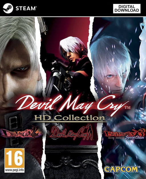 Cover art for Devil May Cry HD Collection (PC Steam CD Key), featuring protagonist Dante from the iconic action-packed hack-and-slash series by Capcom. Get your digital key instantly at RushGame.co