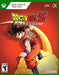 Game cover for Dragon Ball Z: Kakarot on Xbox One and Xbox Series X, featuring Goku in his classic gi soaring through the clouds. Enjoy the ultimate DBZ RPG adventure with enhanced graphics and gameplay. Purchase your Dragon Ball Z: Kakarot Xbox CD Key at RushGame.co