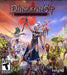 Cover art for Dungeons 4 on PC Steam, featuring a powerful dark elf sorceress leading an army of goblins, orcs, and creatures against a bright fantasy backdrop. Get your digital Steam CD Key now at RushGame.co