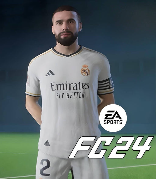 cover art of EA Sports FC 24 for Xbox One and Xbox Series X/S, featuring a high-quality player render. Get your EA Sports FC 24 Xbox digital key instantly at RushGame.co for the best gaming experience