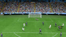 Gameplay screenshot - A penalty shot moment in EA Sports FC 24 for Xbox, with a goalkeeper diving to make the save. Immerse yourself in lifelike football action with EA Sports FC 24. Get your Xbox digital key instantly at RushGame.co