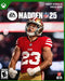 cover art for EA Sports Madden NFL 25 on Xbox One and Xbox Series X/S, featuring a San Francisco 49ers player celebrating. Buy your Madden NFL 25 Xbox digital key at RushGame.co for instant delivery and the best price.