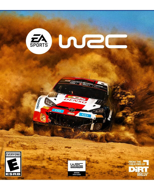 cover art for EA Sports WRC 2023 on PC (EA Play), featuring a Toyota rally car kicking up dust in an intense off-road race. Get your EA Sports WRC 2023 PC CD Key instantly at RushGame.co and experience the thrill of professional rally racing