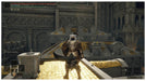 Screenshot from Elden Ring showcasing a character in golden armor wielding a curved sword, standing on a rooftop in a detailed gothic city. Unlock immersive combat and stunning vistas with Elden Ring Xbox Series X key at RushGame.co