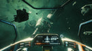 Gameplay screenshot - First-person cockpit view of a spaceship navigating a debris-filled asteroid field in Everspace. Stunning visuals and immersive gameplay create a thrilling space combat experience. Purchase your Everspace PC GOG CD Key now at RushGame.co