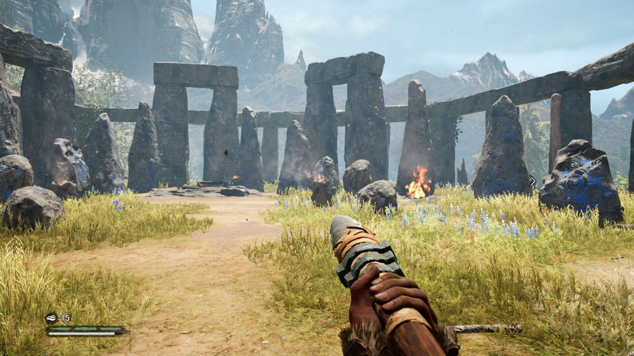 Ancient Stone Circle Exploration
- Mystical ancient stone circle in Far Cry Primal on Xbox One, featuring the player holding a spear while exploring the ruins of a prehistoric civilization. Discover the secrets of the past—buy your Xbox digital game key now at RushGame.co