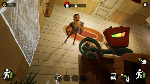 Hello Neighbor screenshot - Main character exploring a room inside the house