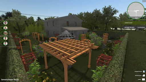 House Flipper Garden DLC Steam - Garden with a gazebo