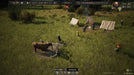 A peaceful camp scene in Manor Lords on PC Steam, featuring villagers gathered near tents with livestock grazing nearby. Manage your settlement’s resources and grow your community. Get your Manor Lords Steam key from RushGame.co for the best price