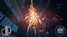 Midnight Legends gameplay image featuring a blazing neon track and a high-speed car dodging obstacles in a cyberpunk city — grab your PC Epic Games CD key today at RushGame.co and join the action