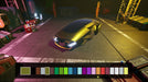 Customization screen from Midnight Legends on PC (Epic Games) showcasing a futuristic vehicle with a wide selection of colors and upgrades — buy your game key instantly at RushGame.co and build your dream ride