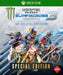 Cover art for Monster Energy Supercross 3 Special Edition on Xbox One, featuring intense motocross action with three pro riders in racing gear and branded bikes. Grab your Monster Energy Supercross 3 Xbox One CD Key at RushGame.co and experience the thrill of official AMA Supercross championships with exclusive content and high-speed gameplay