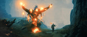 Mortal Shell Boss Fight Screenshot PC Steam – A massive fiery creature confronts the player in a tense boss battle scene from Mortal Shell on PC. Get your Mortal Shell keys for Steam at RushGame.co