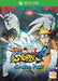 Cover art for Naruto Shippuden: Ultimate Ninja Storm 4 Season Pass on Xbox One, featuring intense action with Naruto and Sasuke surrounded by powerful adversaries. Unlock extra content and downloadable episodes instantly at RushGame.co with your Xbox digital key