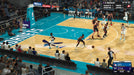 NBA 2K24 Xbox One Xbox Series screen showing a court-side view during a fast break - An in-game screenshot from NBA 2K24 showing players in action, as a fast break unfolds in a realistic basketball environment. Fans cheer from the stands as the gameplay captures the intensity of NBA competition. Purchase your NBA 2K24 key from RushGame.co today