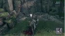 Action-packed battle scene from NieR Replicant ver.1.22474487139... with the protagonist attacking an enemy in a rocky environment. Purchase your digital copy for PC on RushGame.co