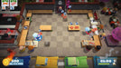 Gameplay image from Overcooked! 2 for Xbox One, featuring a busy sushi restaurant kitchen with players chopping and serving food. Get your Overcooked! 2 Xbox One game key at RushGame.co for fast digital delivery.