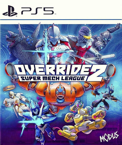 Image showing the vibrant cover art of Override 2: Super Mech League for PS5, featuring a lineup of dynamic mechs ready for battle. Get your Override 2 PS5 CD Key instantly at RushGame.co
