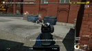 PAYDAY 2 screenshot showcasing an urban firefight near dumpsters as the player prepares for helicopter extraction. Grab your Steam CD Key today from RushGame.co and dive into the chaos