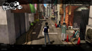 Daytime street exploration in Persona 5 Strikers PC Steam, featuring the protagonist navigating the city between missions. Explore Japan and fight the shadows—buy your Persona 5 Strikers Steam key now at RushGame.co