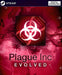Cover art of Plague Inc: Evolved for PC Steam digital download, featuring a biohazard symbol on a red pandemic-themed world map. Get your Steam game key now at RushGame.co