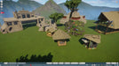 Screenshot of traditional South American-themed buildings and decorative butterfly gardens from Planet Zoo South America Pack DLC. Expand your zoo's visual diversity—purchase the Steam CD Key today from RushGame.co