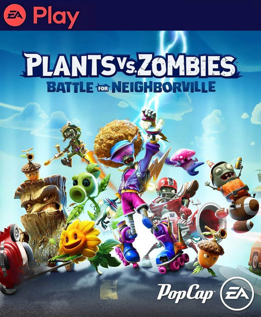 Cover art for Plants vs. Zombies: Battle for Neighborville EA Play Origin digital edition featuring iconic plant and zombie heroes, available for purchase at RushGame.co