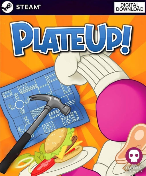 Cover artwork from PlateUp! on PC Steam, with a chef planning kitchen designs and meals – buy your PlateUp! Steam key today at RushGame.co