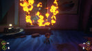 Gameplay moment from Psychonauts 2 where Raz stands in front of a fiery portal inside a surreal, mind-bending room. Purchase the Xbox One/Series X|S code at RushGame.co